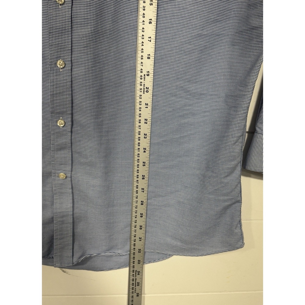 STAFFORD TRAVEL Wrinkle Free Oxford Fitted 18 34 - 35 Long Sleeve Button Down - Picture 4 of 7